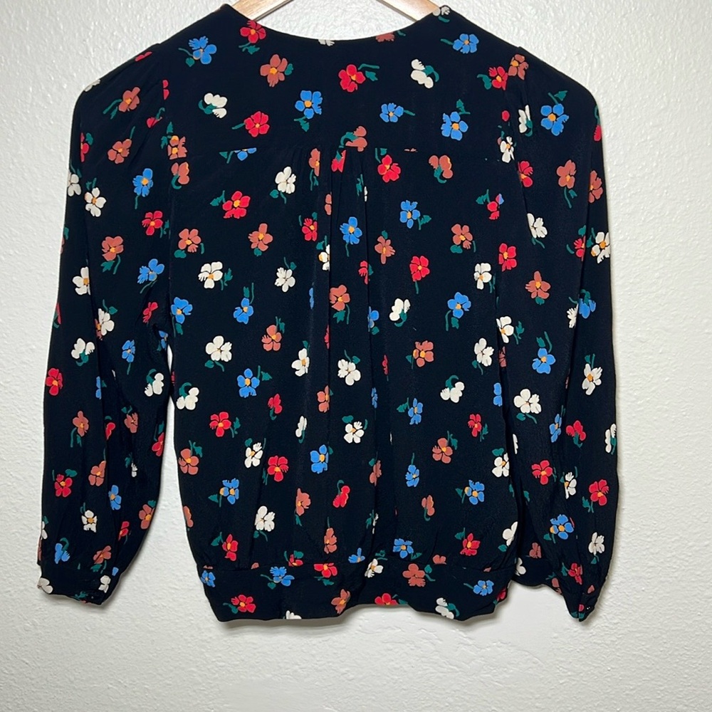 Madewell Wrap Top in Pressed Flowers Size S - Picture 6 of 9